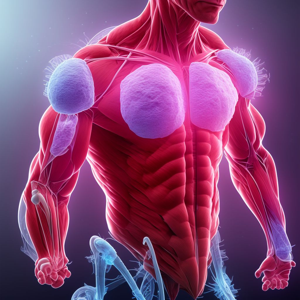 Strain of unspecified quadriceps muscle, fascia and tendon, sequela digital illustration