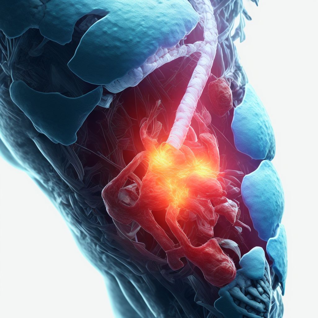 Laceration of adductor muscle, fascia and tendon of unspecified thigh, initial encounter digital illustration