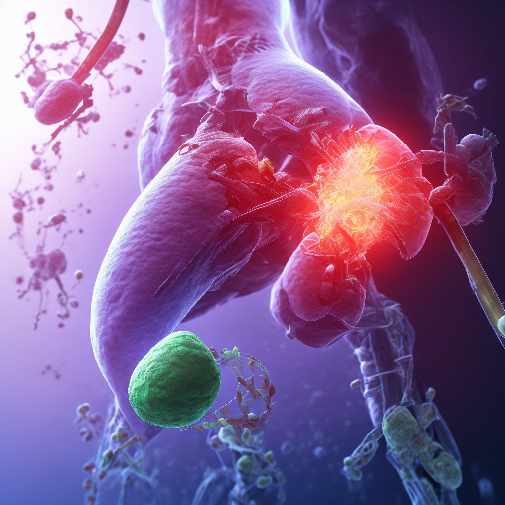 Other injury of adductor muscle, fascia and tendon of unspecified thigh, sequela digital illustration