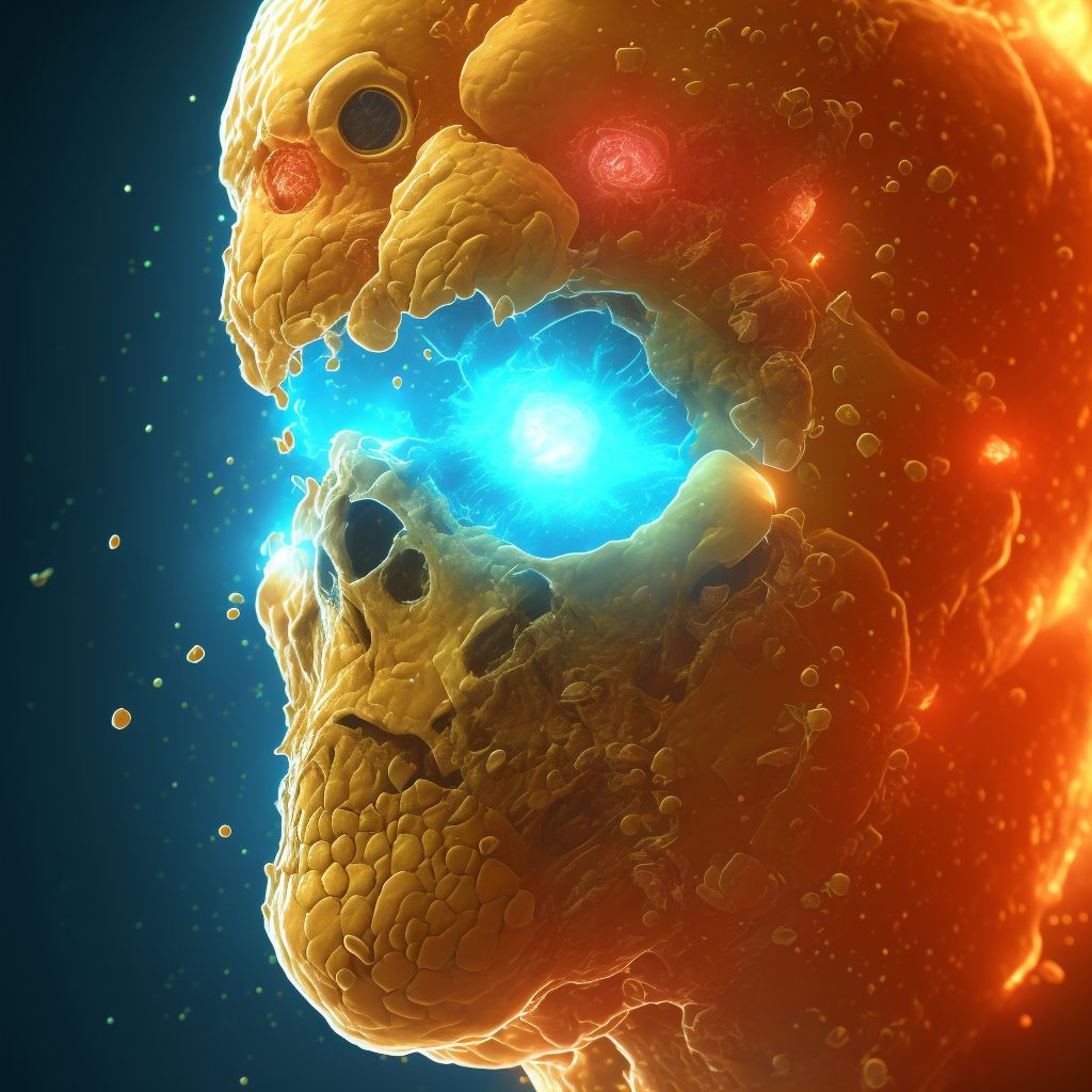 Blister (nonthermal), left lower leg, sequela digital illustration