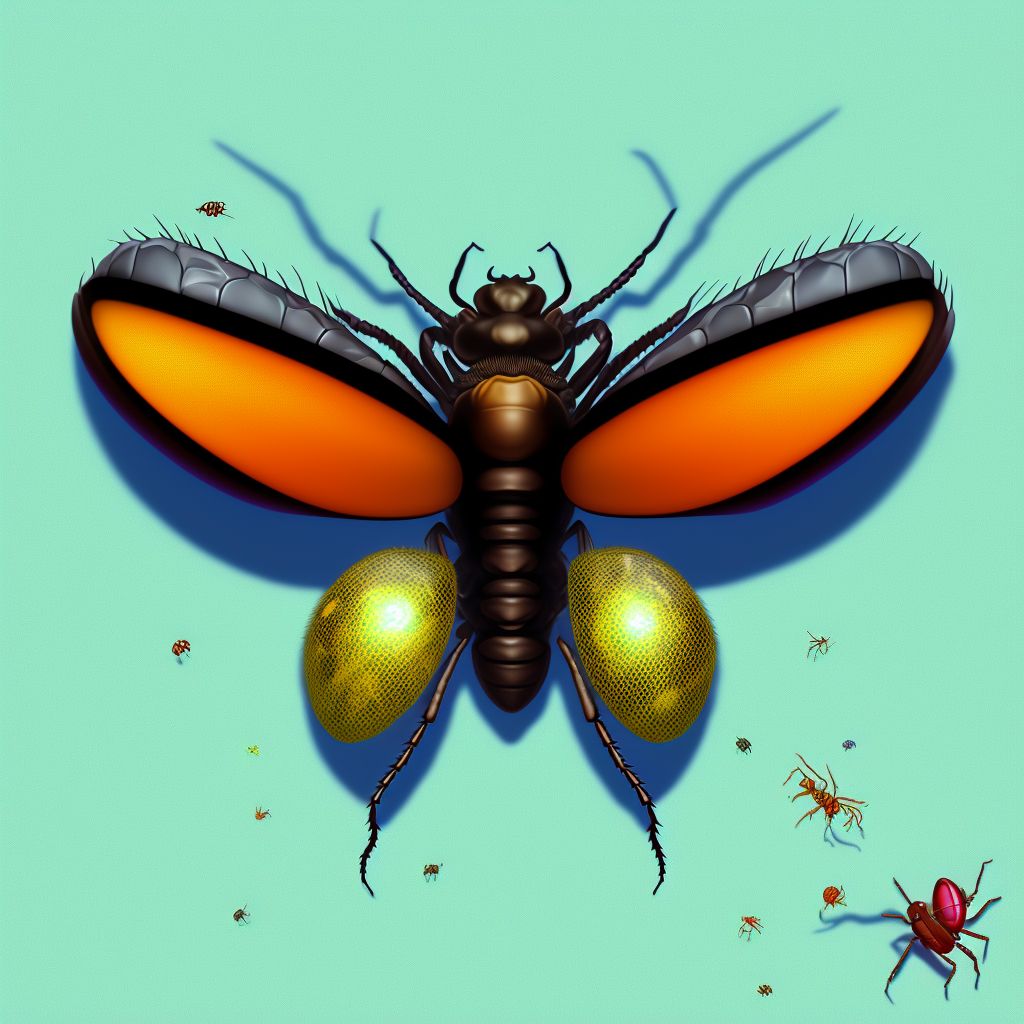 Insect bite (nonvenomous), unspecified lower leg, initial encounter digital illustration