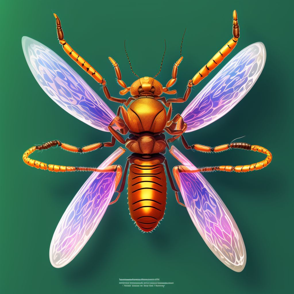 Insect bite (nonvenomous), unspecified lower leg, sequela digital illustration