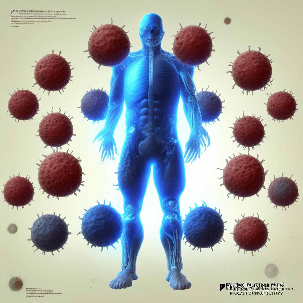 Puncture wound with foreign body, left knee, sequela digital illustration