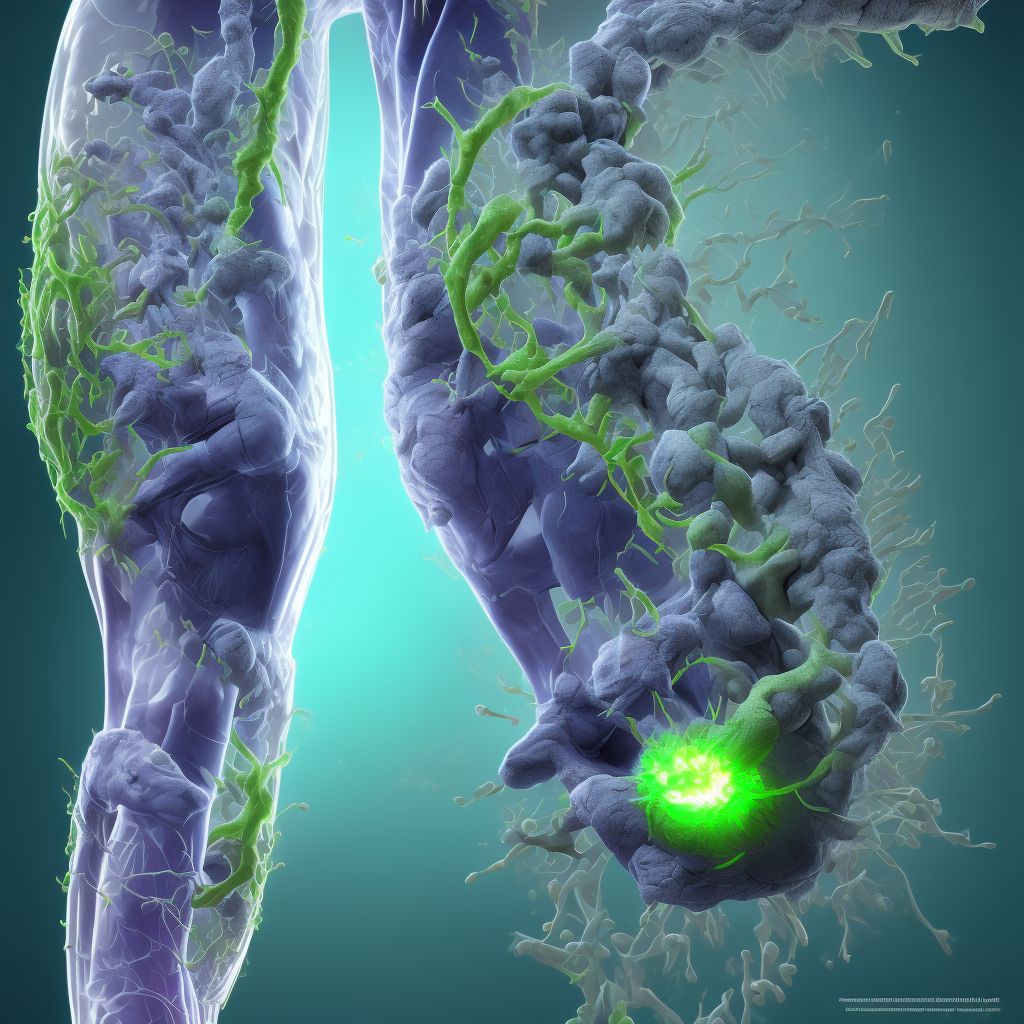 Laceration without foreign body, left lower leg, initial encounter digital illustration