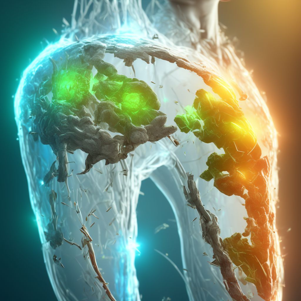 Laceration with foreign body, right lower leg, subsequent encounter digital illustration