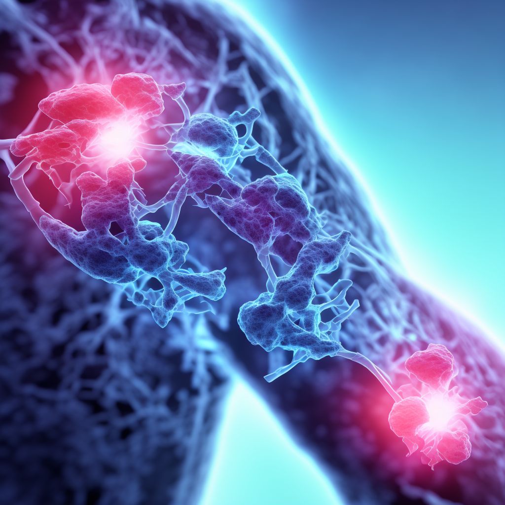 Unspecified fracture of left patella, subsequent encounter for closed fracture with routine healing digital illustration