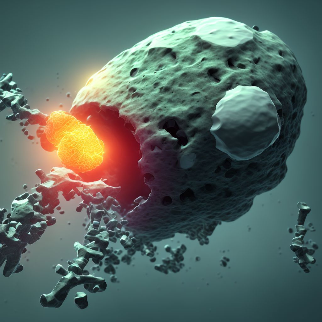 Displaced osteochondral fracture of left patella, initial encounter for closed fracture digital illustration