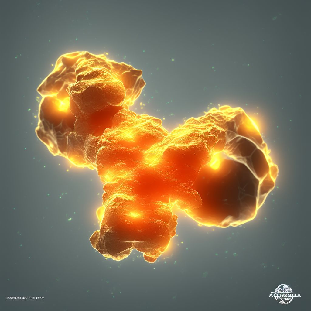 Nondisplaced osteochondral fracture of left patella, sequela digital illustration