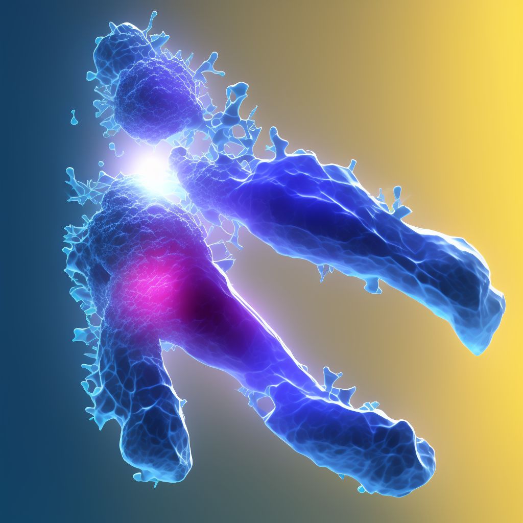 Nondisplaced osteochondral fracture of unspecified patella, subsequent encounter for open fracture type IIIA, IIIB, or IIIC with nonunion digital illustration