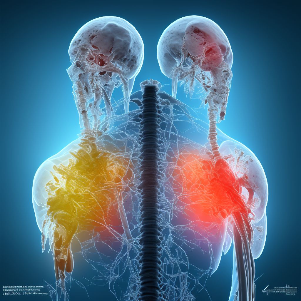 Displaced fracture of unspecified tibial spine, sequela digital illustration