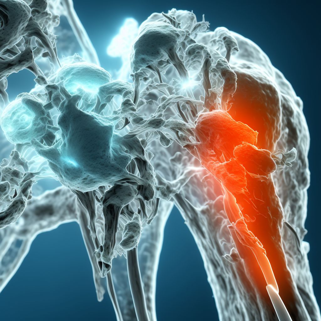 Nondisplaced fracture of right tibial spine, subsequent encounter for closed fracture with delayed healing digital illustration