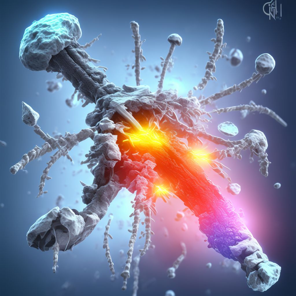 Nondisplaced fracture of right tibial spine, subsequent encounter for open fracture type IIIA, IIIB, or IIIC with delayed healing digital illustration