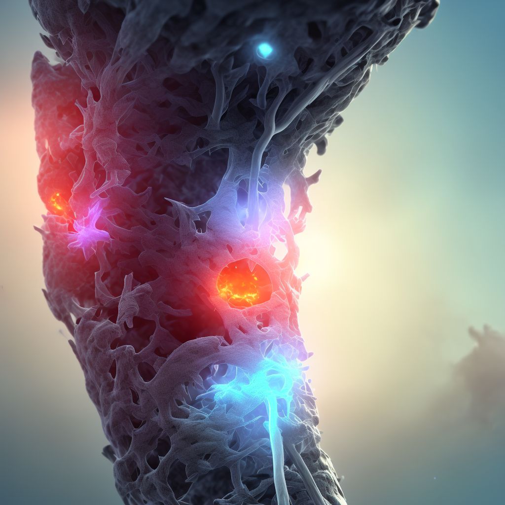 Nondisplaced fracture of right tibial spine, subsequent encounter for open fracture type IIIA, IIIB, or IIIC with nonunion digital illustration