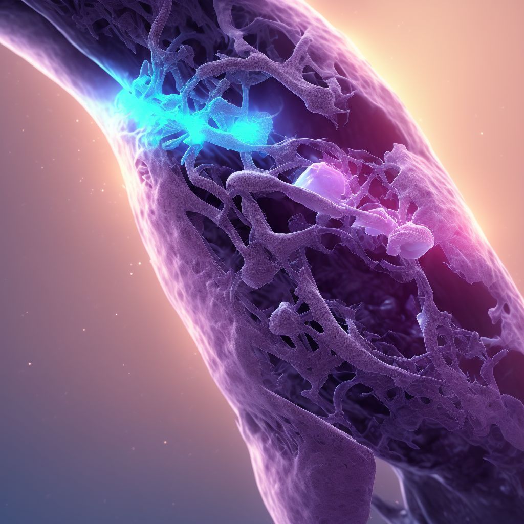 Nondisplaced fracture of left tibial spine, sequela digital illustration