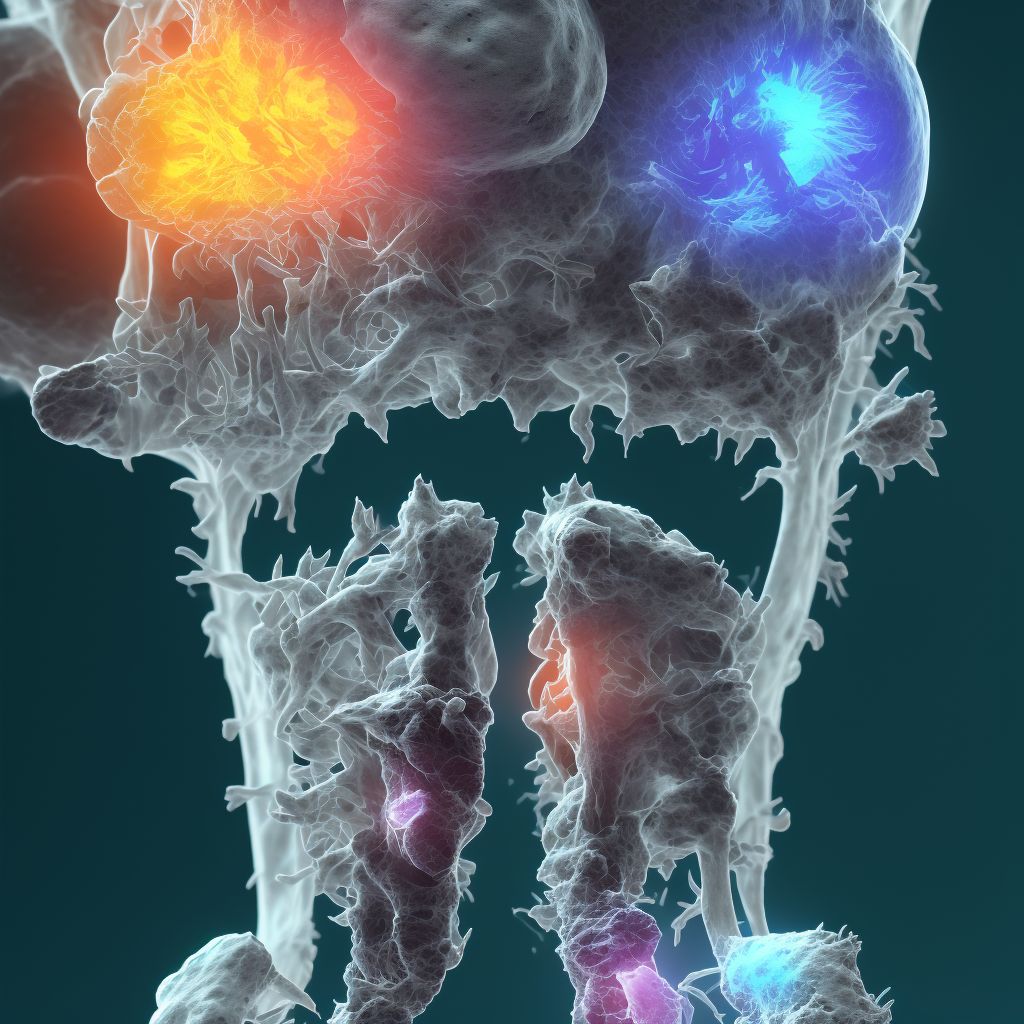 Nondisplaced fracture of unspecified tibial spine, subsequent encounter for open fracture type I or II with delayed healing digital illustration