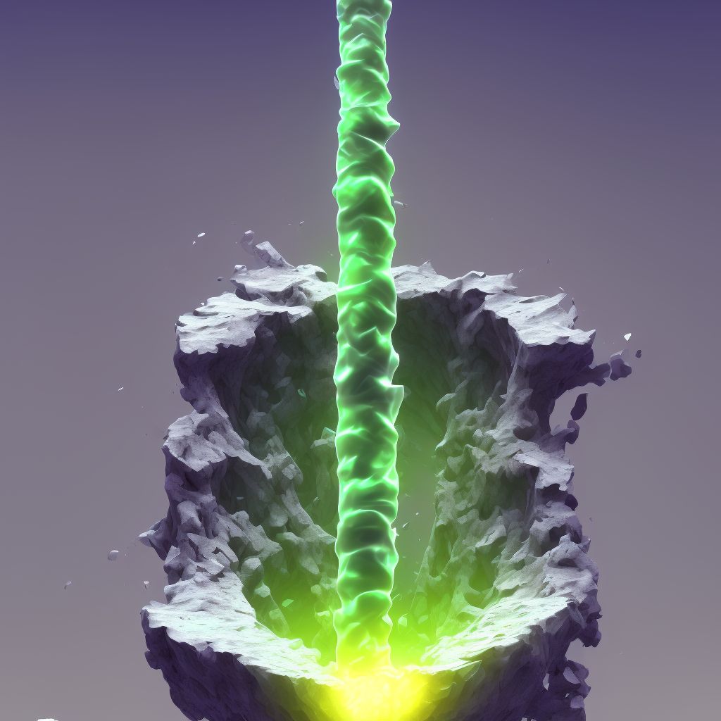 Nondisplaced segmental fracture of shaft of left tibia, subsequent encounter for open fracture type I or II with routine healing digital illustration