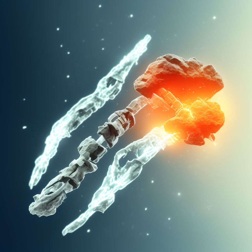 Unspecified fracture of lower end of right tibia, subsequent encounter for open fracture type IIIA, IIIB, or IIIC with malunion digital illustration