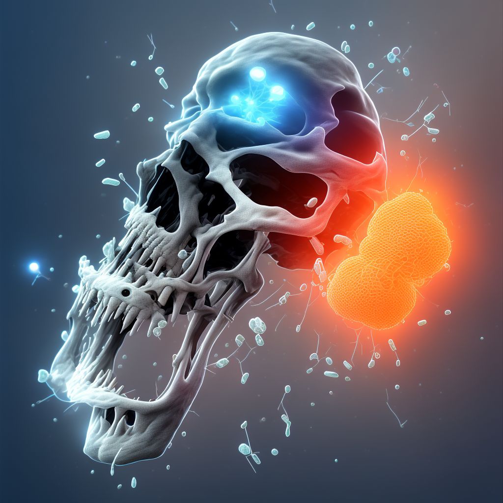 Displaced fracture of medial malleolus of unspecified tibia, subsequent encounter for open fracture type I or II with routine healing digital illustration