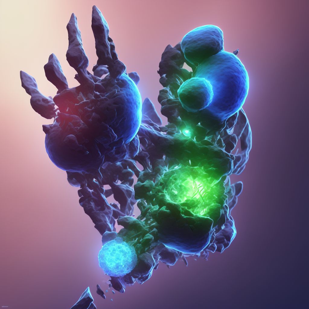 Displaced fracture of medial malleolus of unspecified tibia, sequela digital illustration