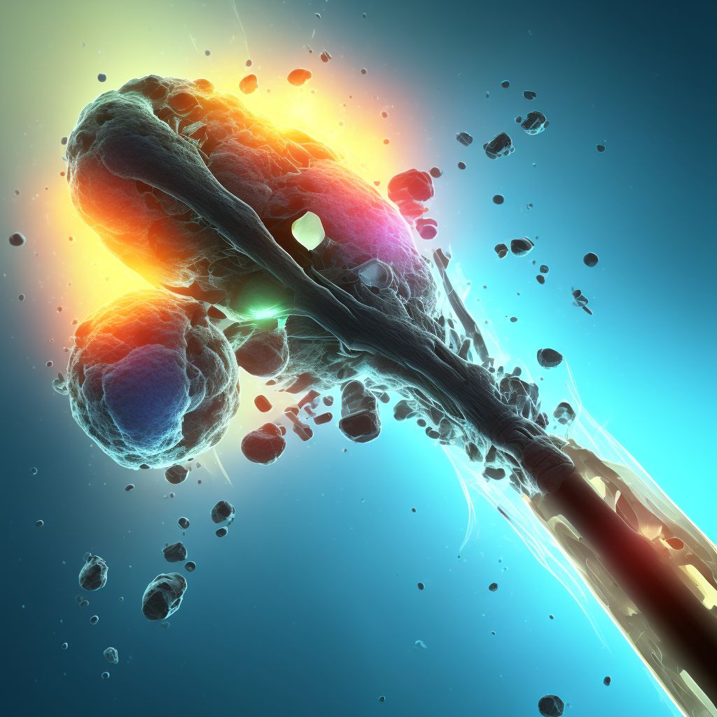 Nondisplaced fracture of medial malleolus of unspecified tibia, subsequent encounter for open fracture type I or II with nonunion digital illustration