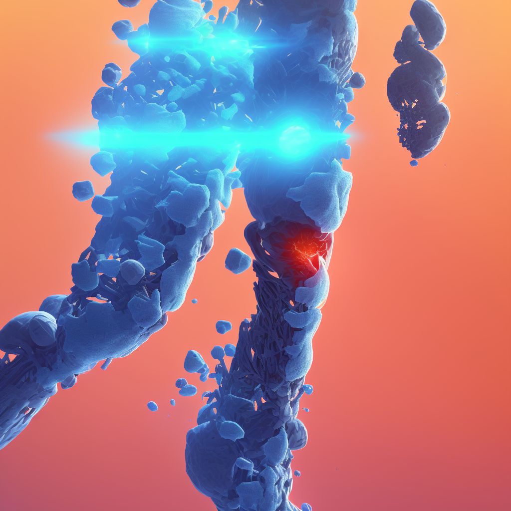 Nondisplaced bimalleolar fracture of unspecified lower leg, initial encounter for closed fracture digital illustration