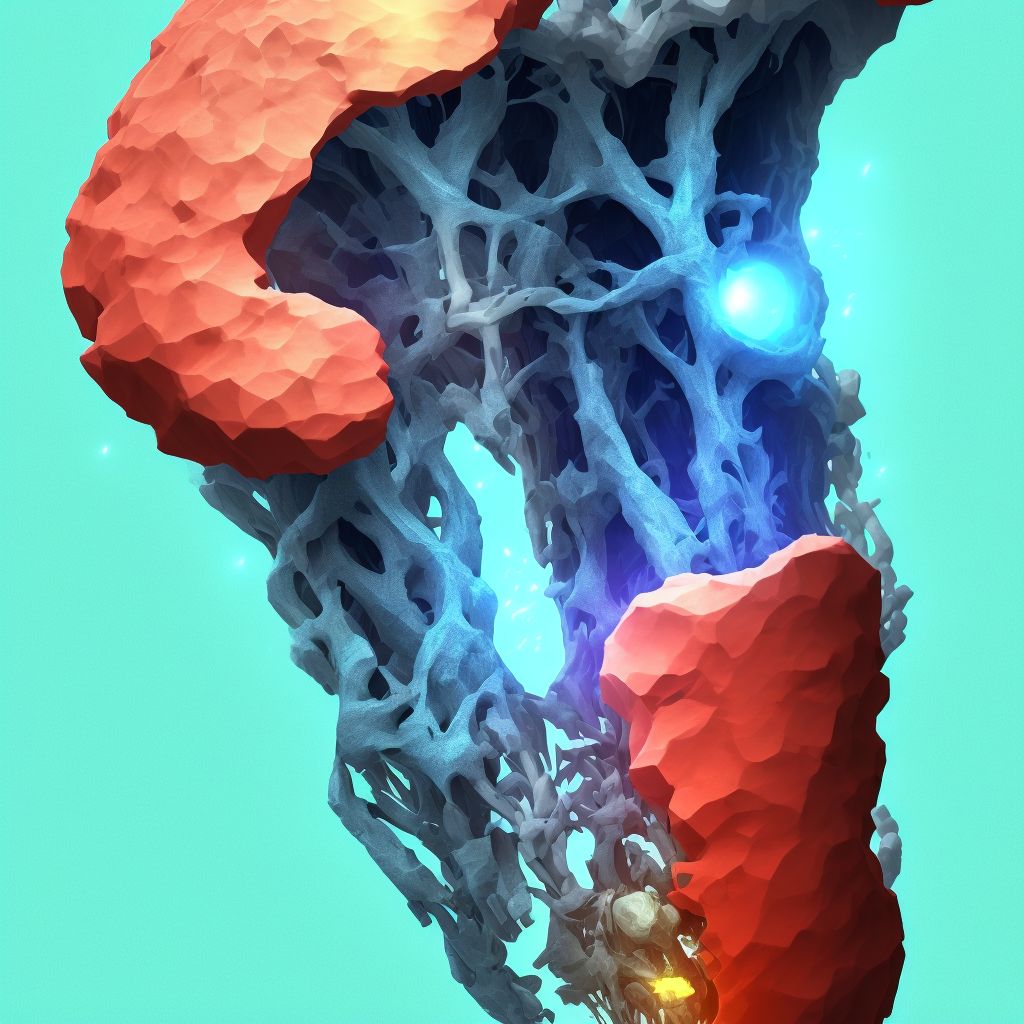 Unspecified fracture of right lower leg, initial encounter for open fracture type IIIA, IIIB, or IIIC digital illustration