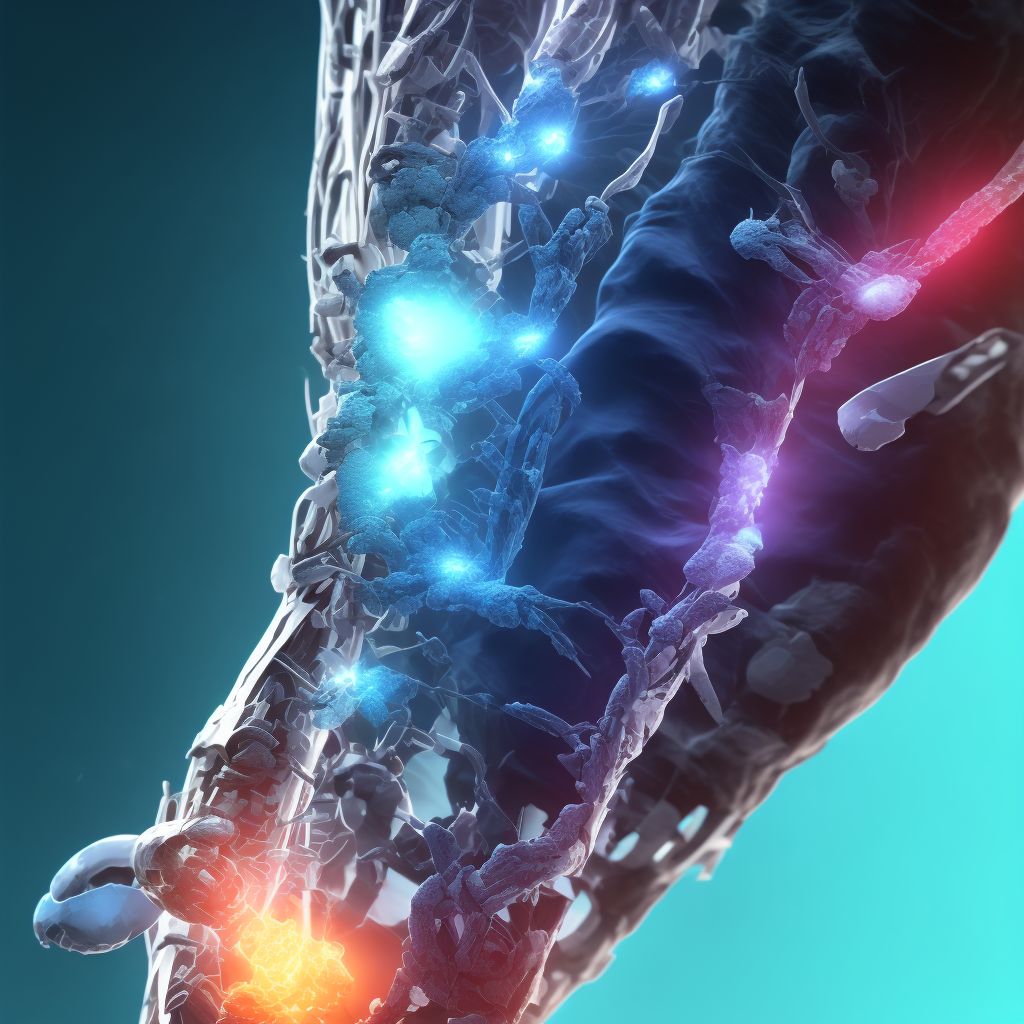 Unspecified fracture of left lower leg, subsequent encounter for closed fracture with routine healing digital illustration