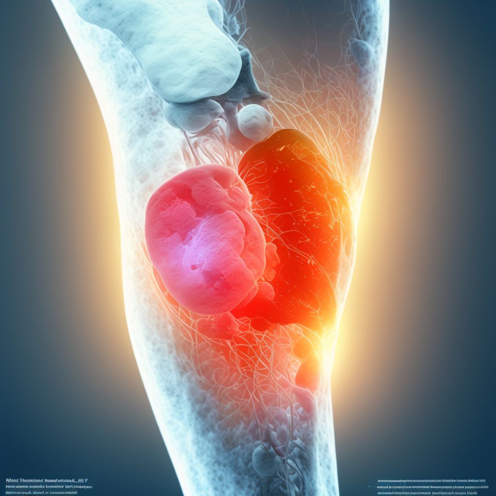 Peripheral tear of medial meniscus, current injury, unspecified knee, sequela digital illustration