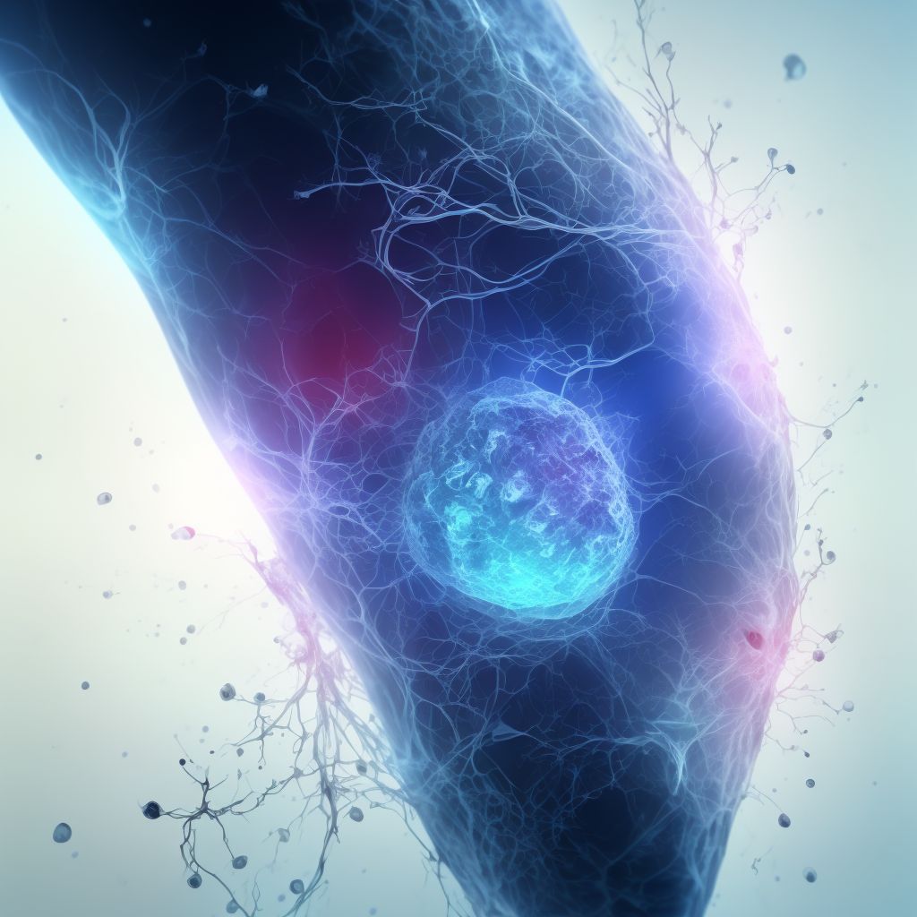 Tear of articular cartilage of right knee, current, sequela digital illustration