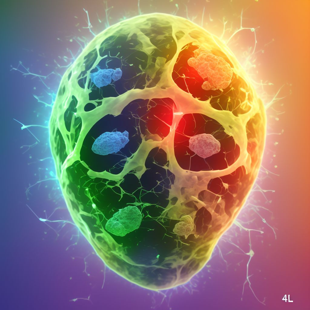 Tear of articular cartilage of left knee, current, sequela digital illustration