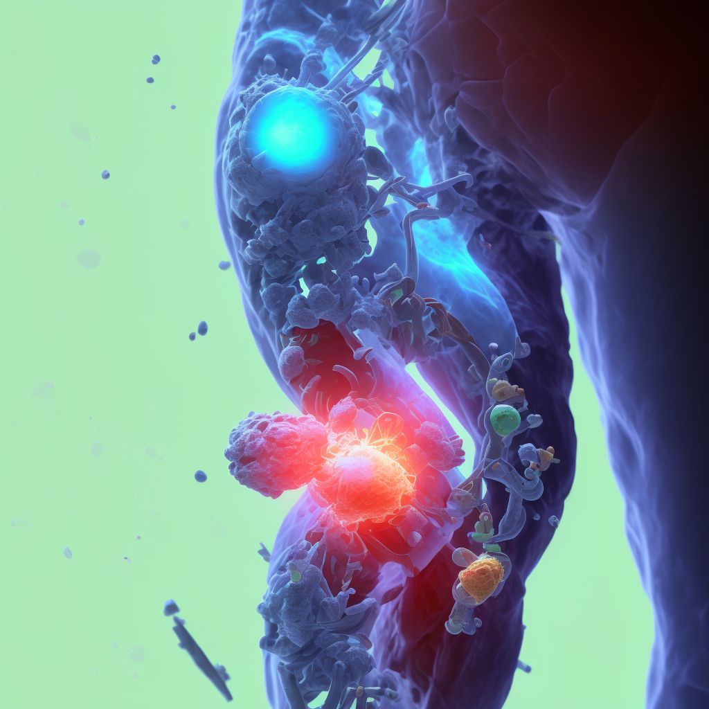 Sprain of posterior cruciate ligament of unspecified knee, initial encounter digital illustration