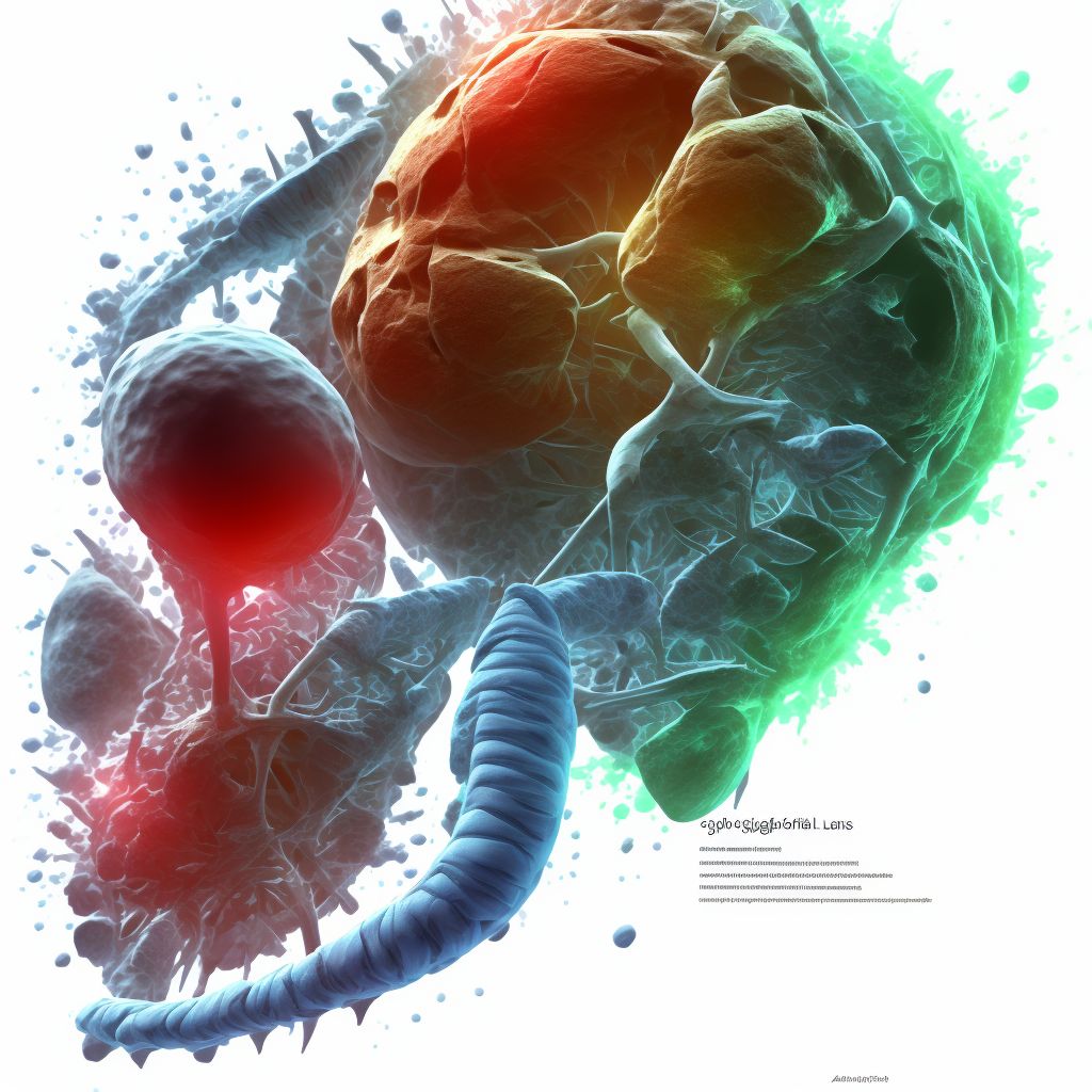 Sprain of the superior tibiofibular joint and ligament, left knee, sequela digital illustration