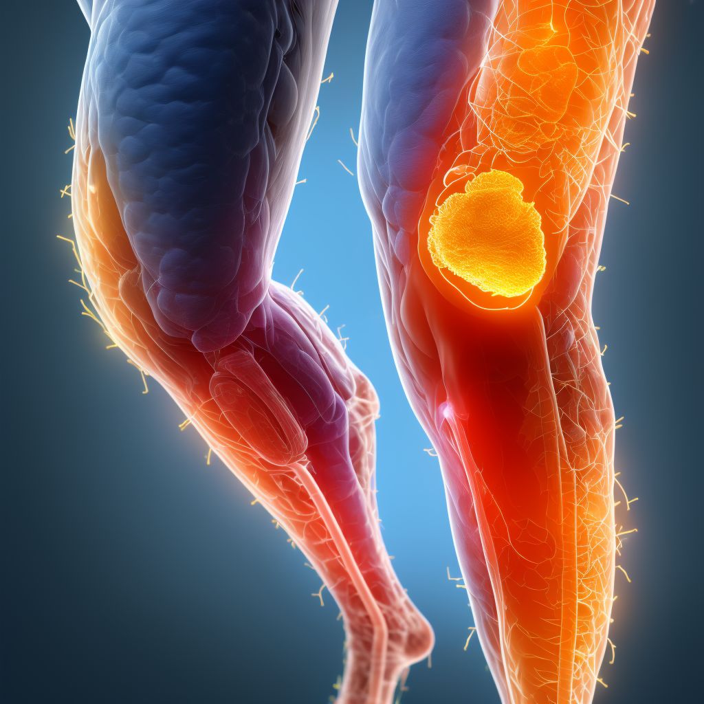 Injury of peroneal nerve at lower leg level, unspecified leg, sequela digital illustration