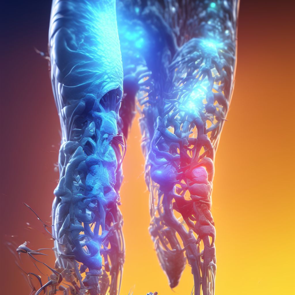 Injury of other nerves at lower leg level, left leg, initial encounter digital illustration