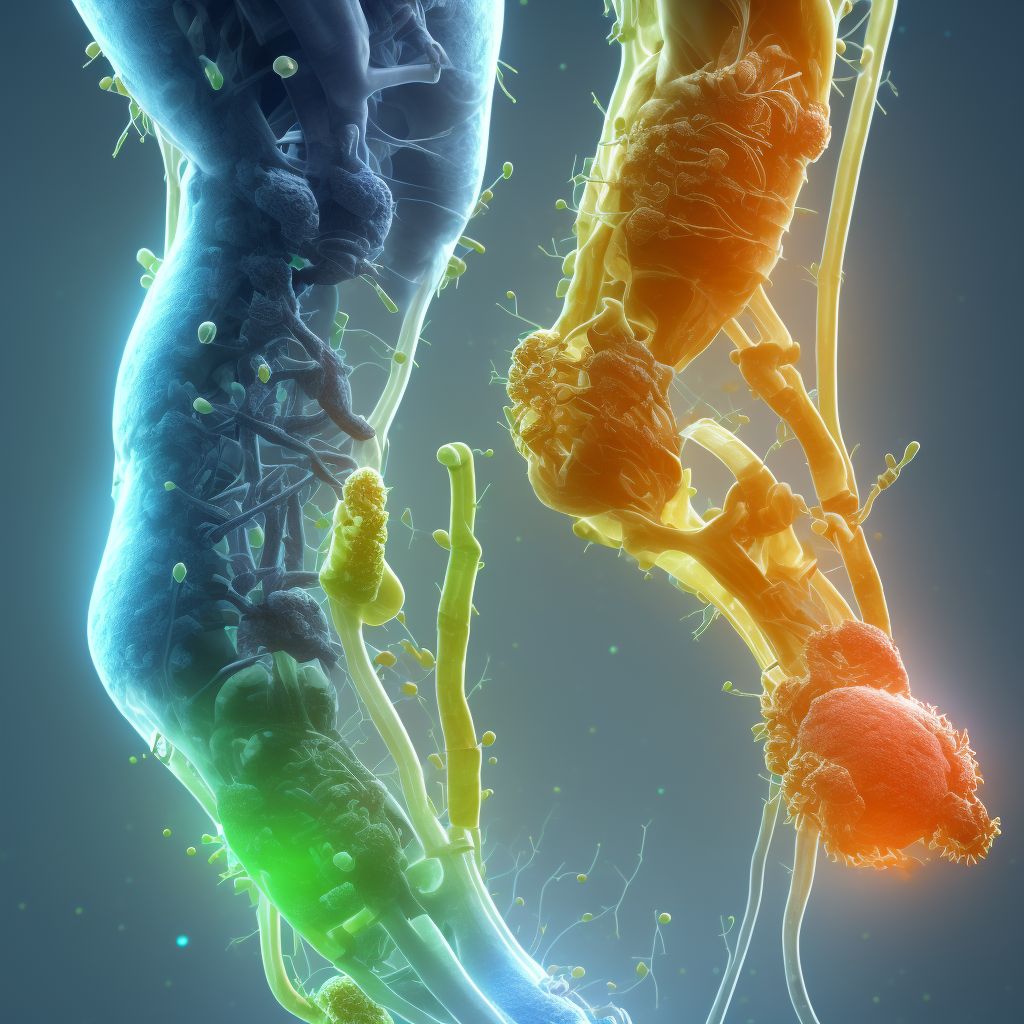 Injury of other nerves at lower leg level, unspecified leg, subsequent encounter digital illustration