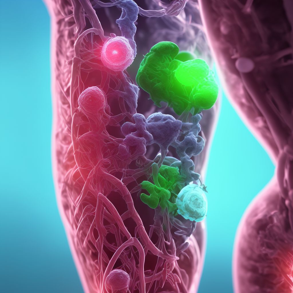 Injury of other nerves at lower leg level, unspecified leg, sequela digital illustration