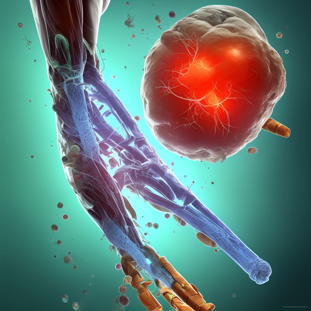 Other specified injury of popliteal artery, left leg, sequela digital illustration