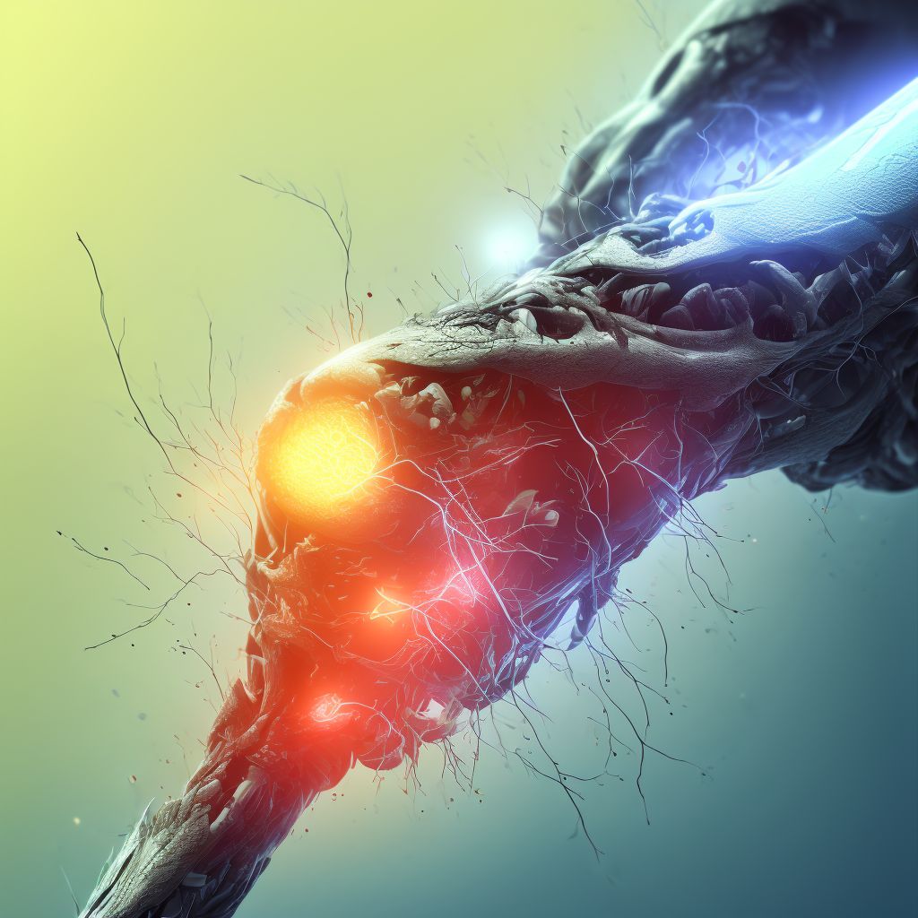 Laceration of anterior tibial artery, unspecified leg, subsequent encounter digital illustration