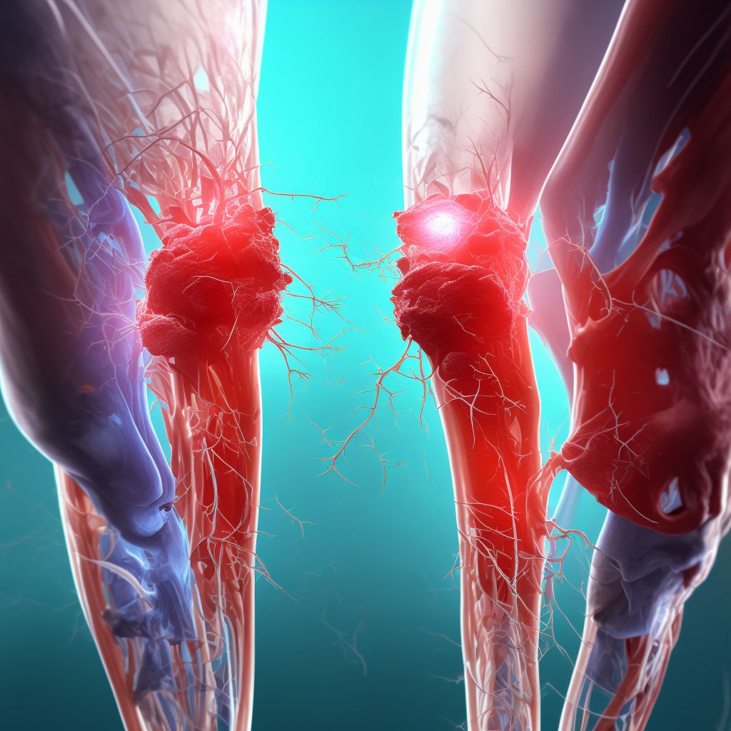 Other specified injury of posterior tibial artery, left leg, initial encounter digital illustration