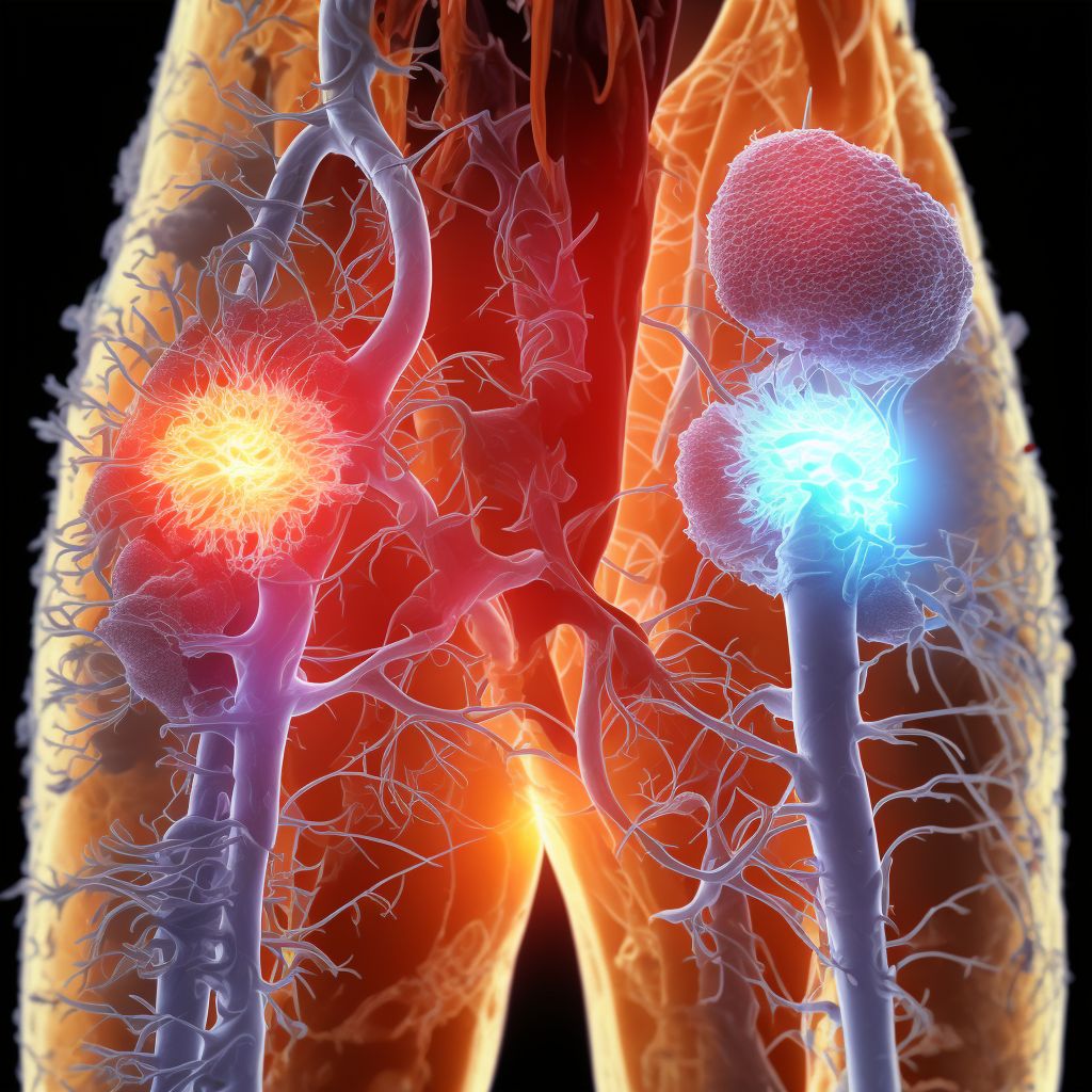 Other specified injury of posterior tibial artery, unspecified leg, sequela digital illustration