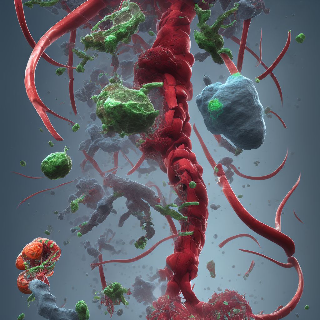 Unspecified injury of peroneal artery, left leg, initial encounter digital illustration