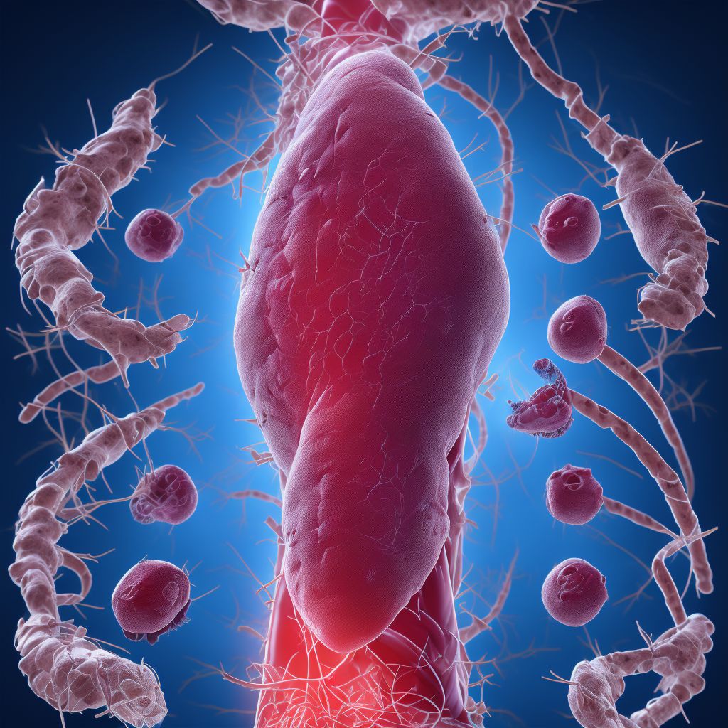 Laceration of peroneal artery, unspecified leg, sequela digital illustration