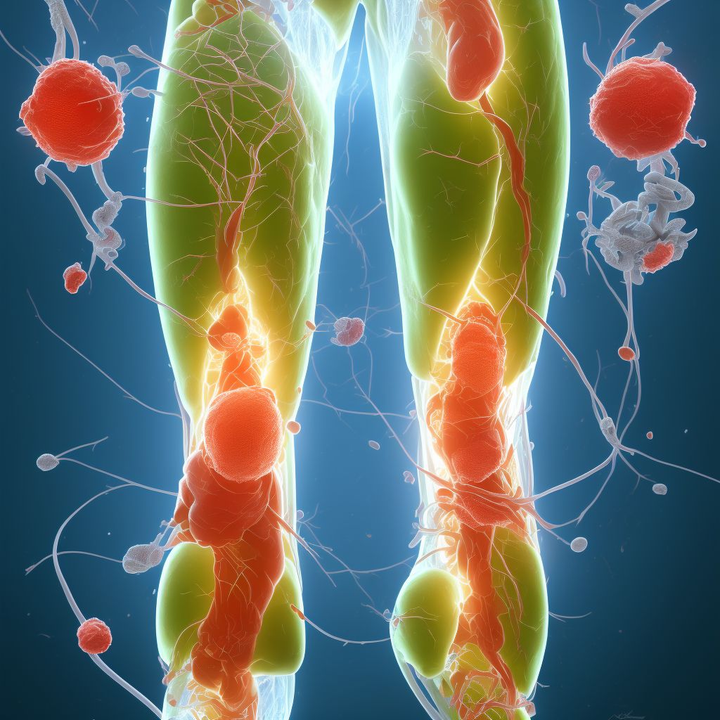 Other specified injury of peroneal artery, left leg, sequela digital illustration