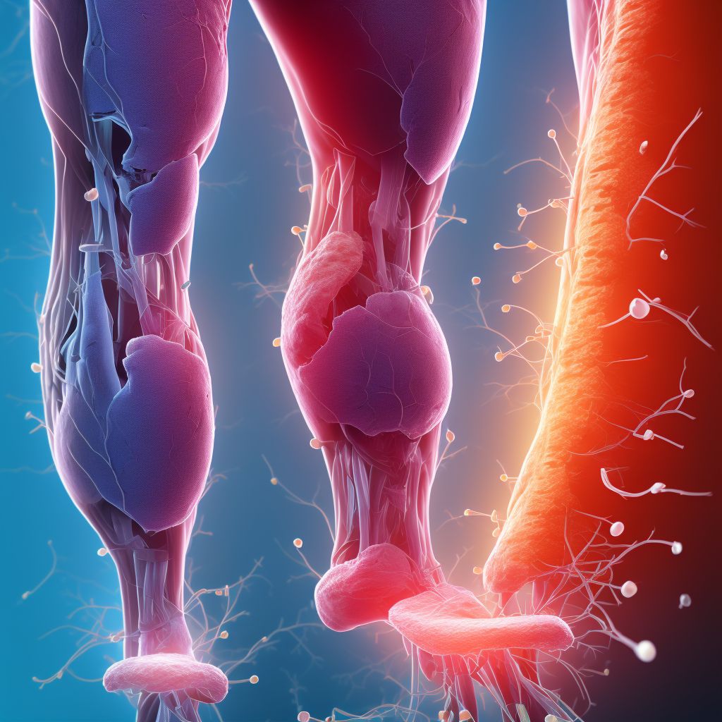 Unspecified injury of greater saphenous vein at lower leg level, unspecified leg, initial encounter digital illustration