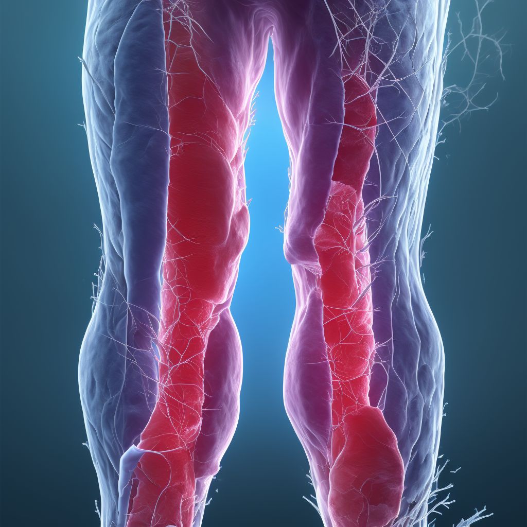 Unspecified injury of greater saphenous vein at lower leg level, unspecified leg, sequela digital illustration