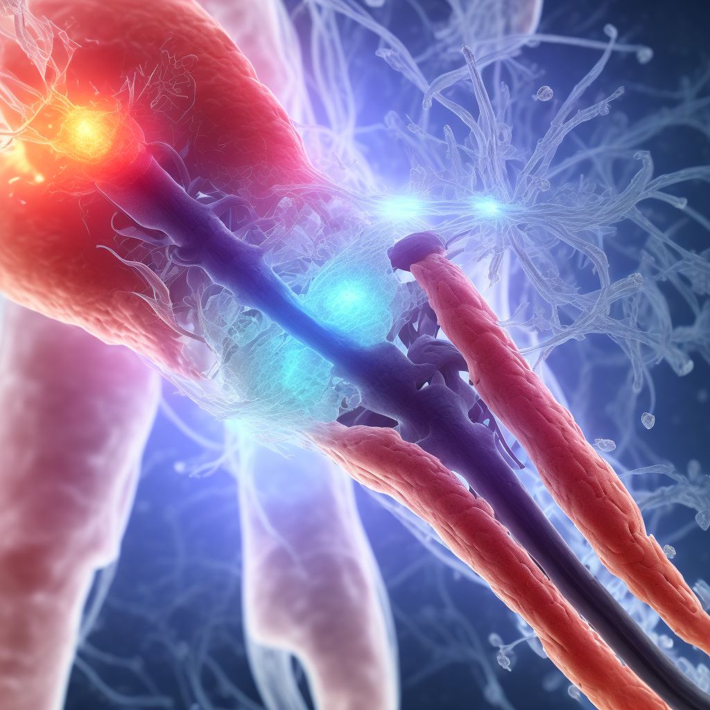 Other specified injury of greater saphenous vein at lower leg level, left leg, initial encounter digital illustration