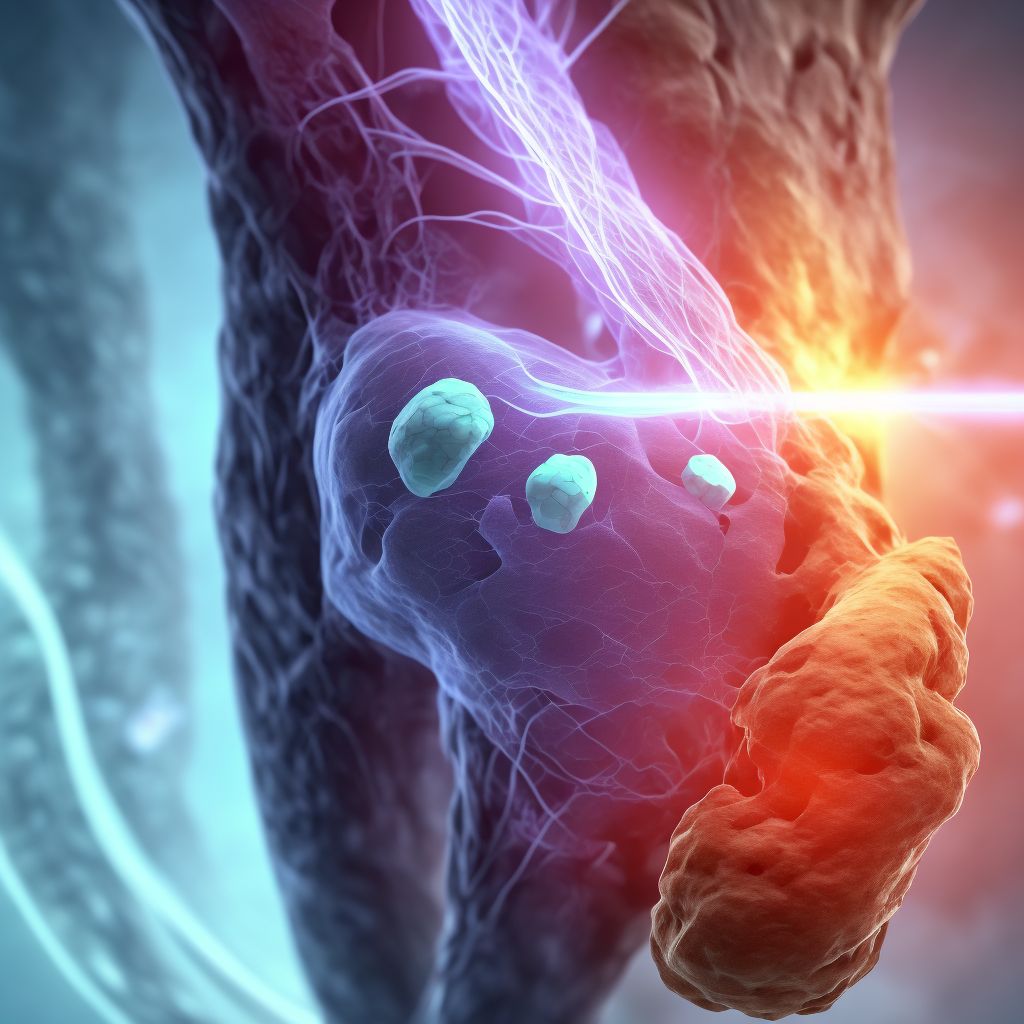 Unspecified injury of lesser saphenous vein at lower leg level, left leg, sequela digital illustration