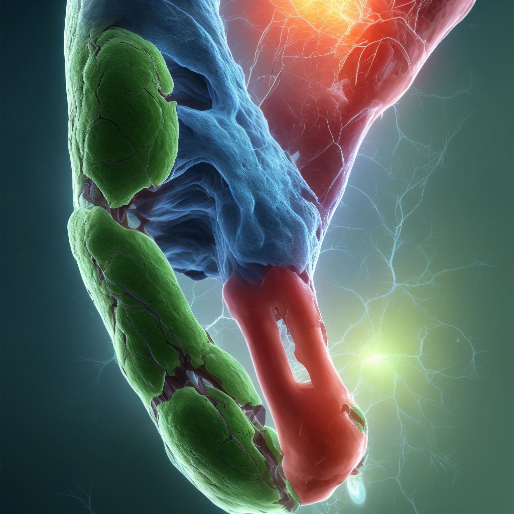 Other specified injury of lesser saphenous vein at lower leg level, unspecified leg, sequela digital illustration