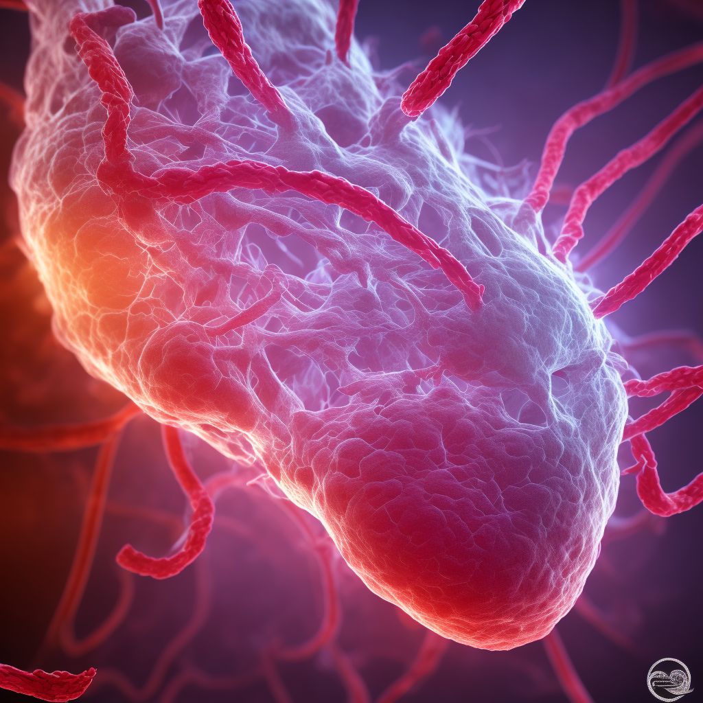 Laceration of other blood vessels at lower leg level, left leg, sequela digital illustration