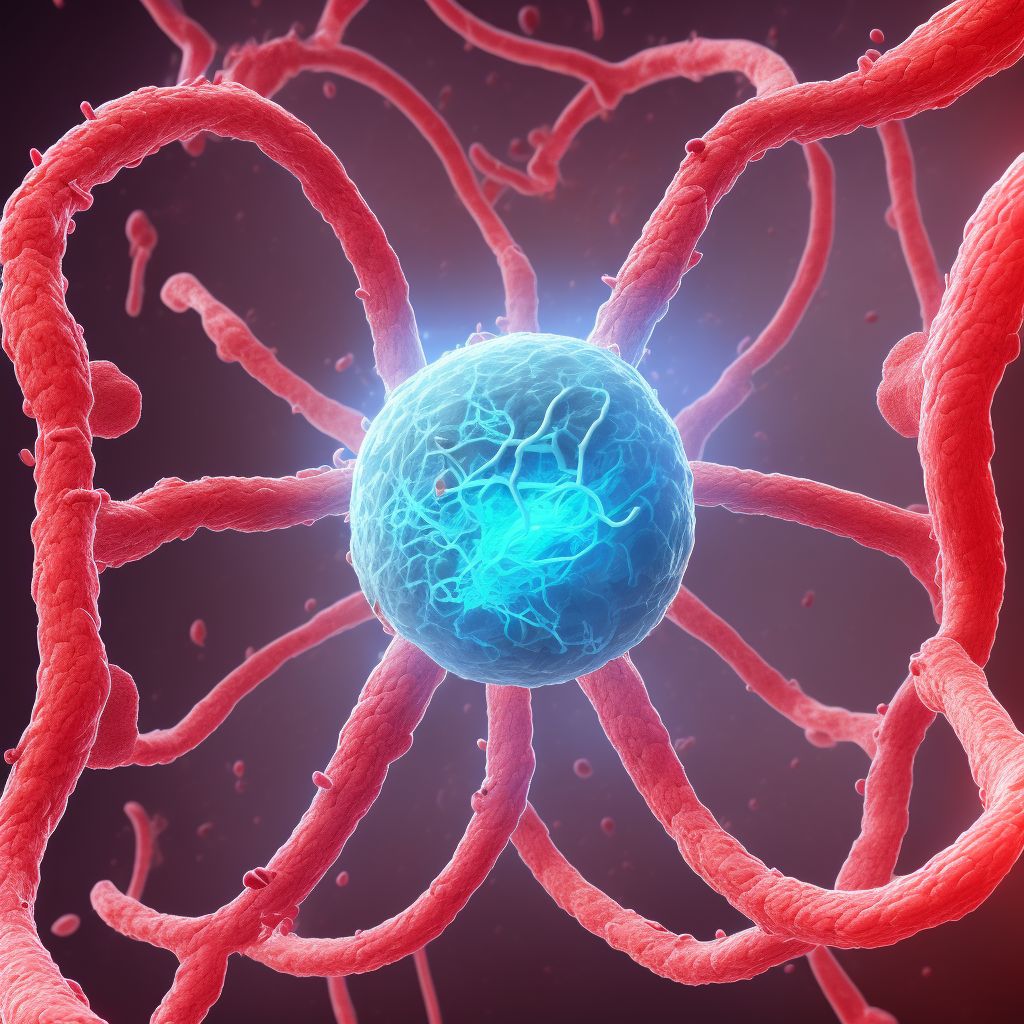 Laceration of other blood vessels at lower leg level, unspecified leg, initial encounter digital illustration